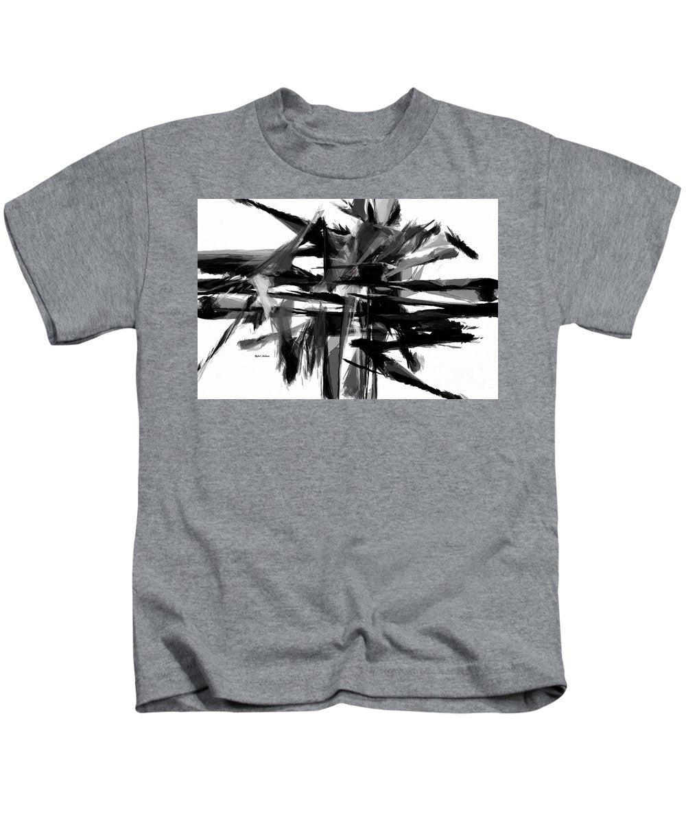 Kids T-Shirt - Abstract In Black And White 0722