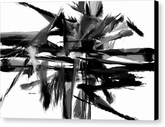 Impression sur toile - Abstrait en noir et blanc 0722