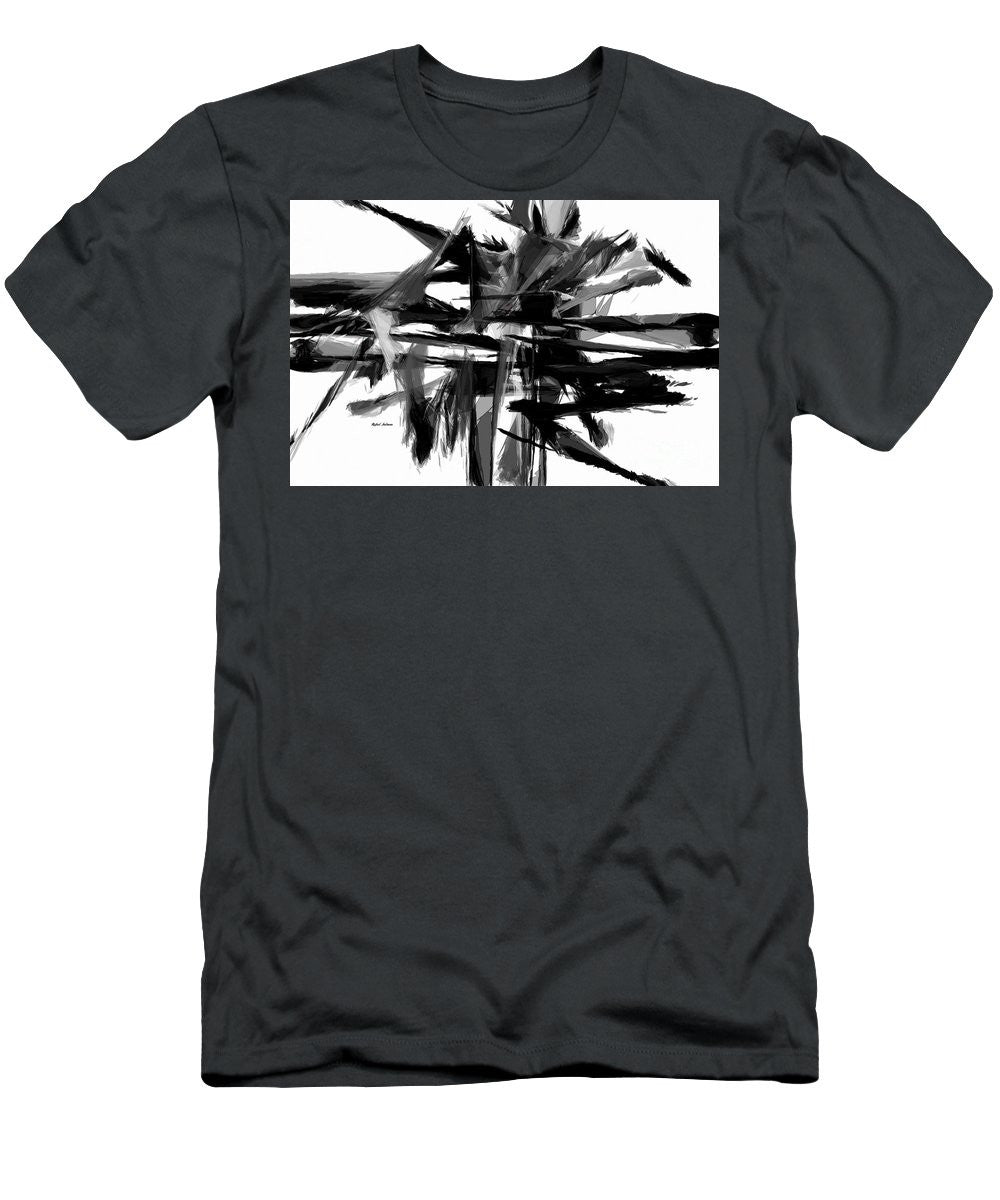Men's T-Shirt (Slim Fit) - Abstract In Black And White 0722