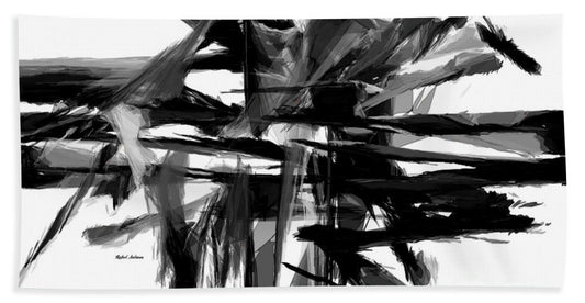 Serviette - Abstrait en noir et blanc 0722