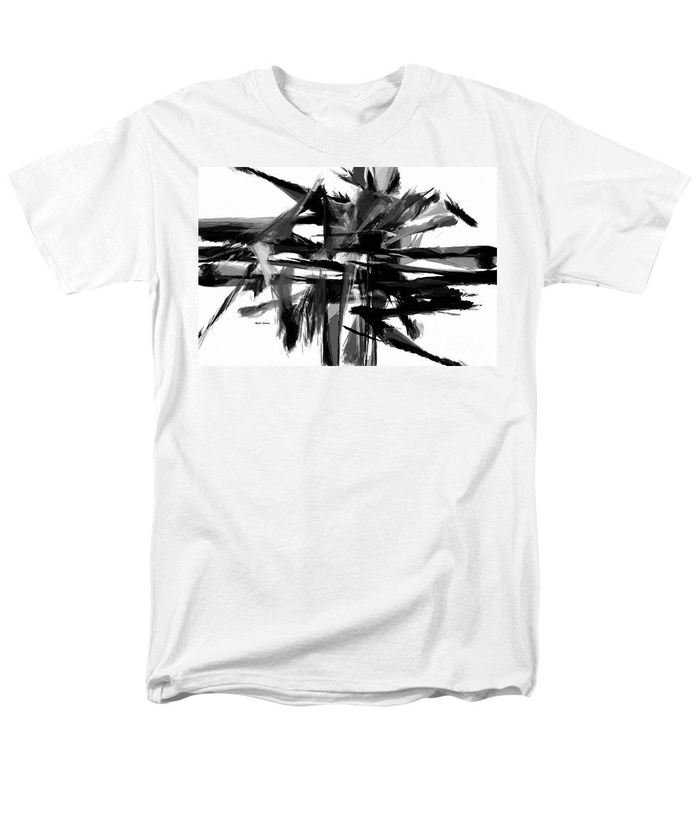 Men's T-Shirt  (Regular Fit) - Abstract In Black And White 0722