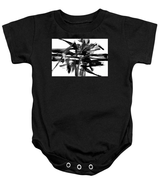 Baby Onesie - Abstract In Black And White 0722