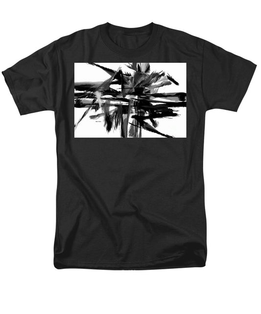 T-shirt pour homme (coupe standard) - Abstrait en noir et blanc 0722