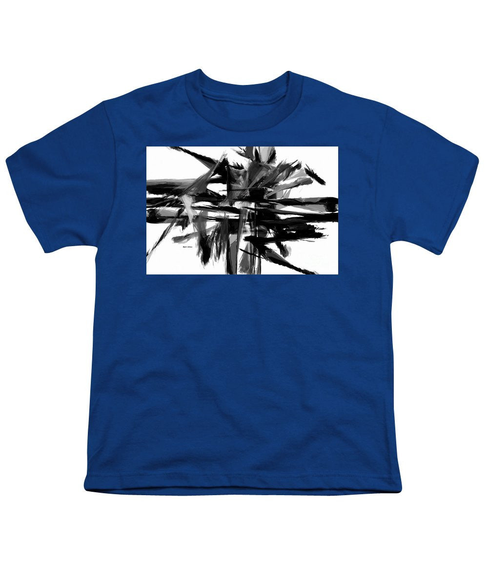 Youth T-Shirt - Abstract In Black And White 0722