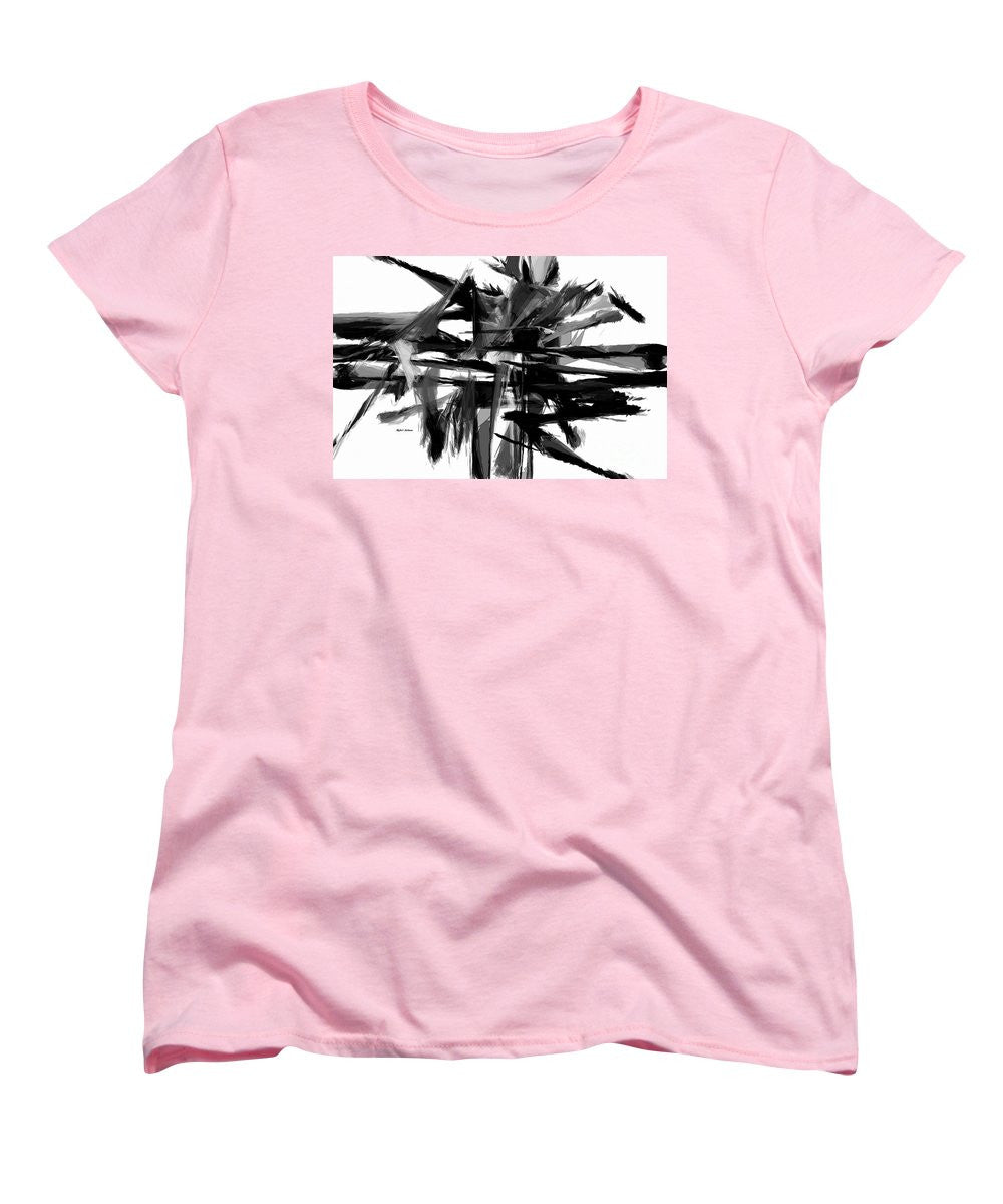 Women's T-Shirt (Standard Cut) - Abstract In Black And White 0722