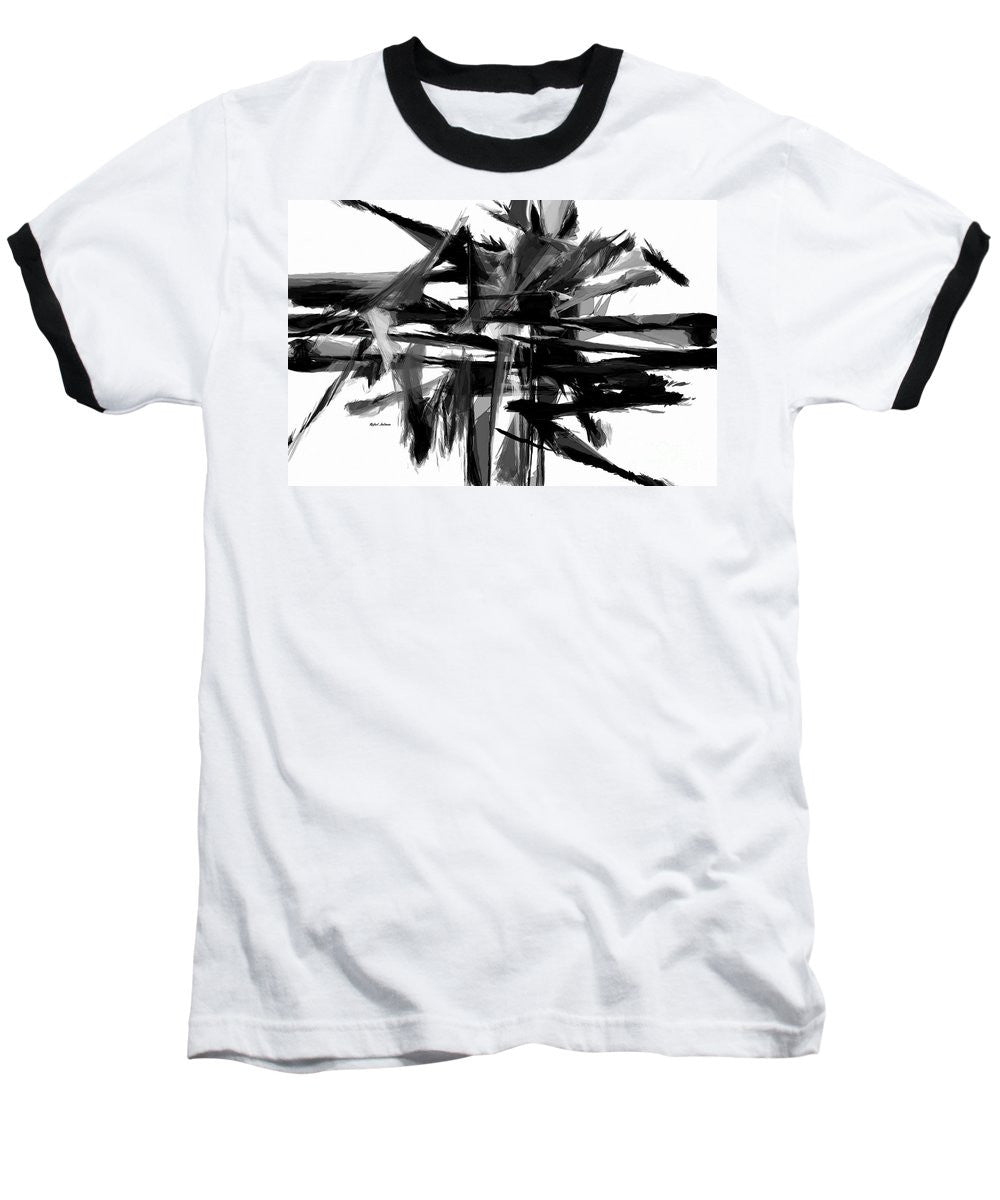 Baseball T-Shirt - Abstract In Black And White 0722