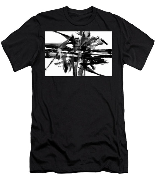 Men's T-Shirt (Slim Fit) - Abstract In Black And White 0722