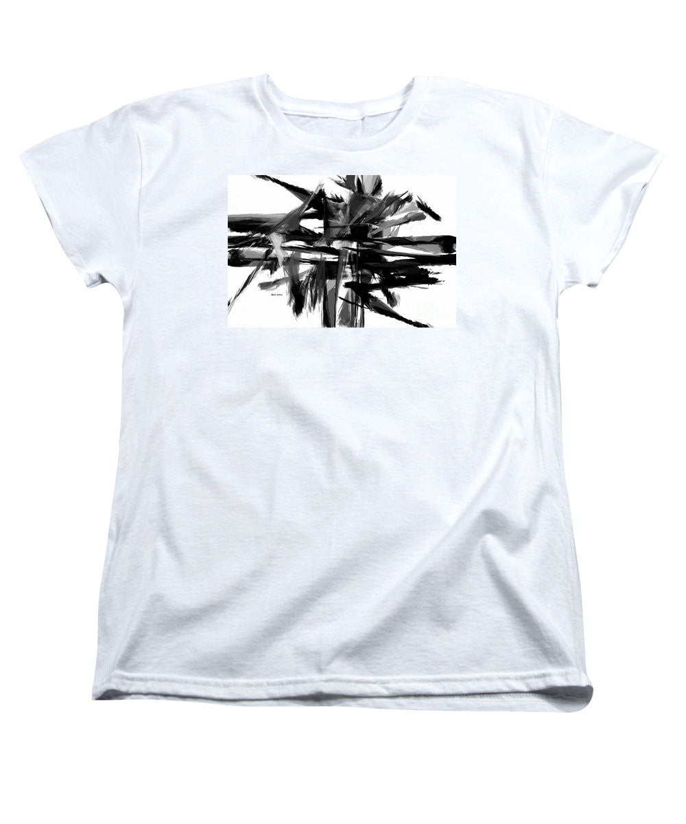 Women's T-Shirt (Standard Cut) - Abstract In Black And White 0722