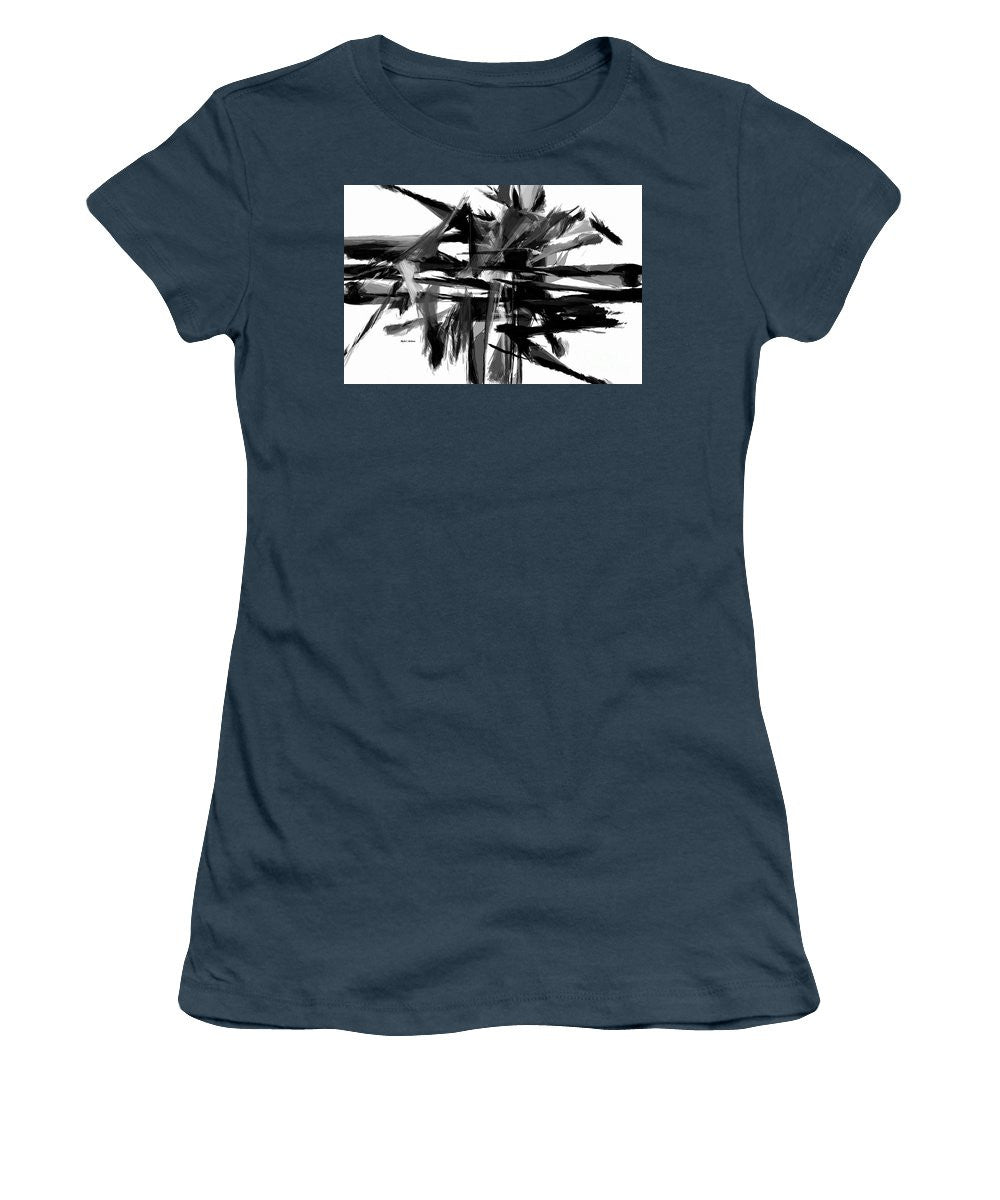 Women's T-Shirt (Junior Cut) - Abstract In Black And White 0722