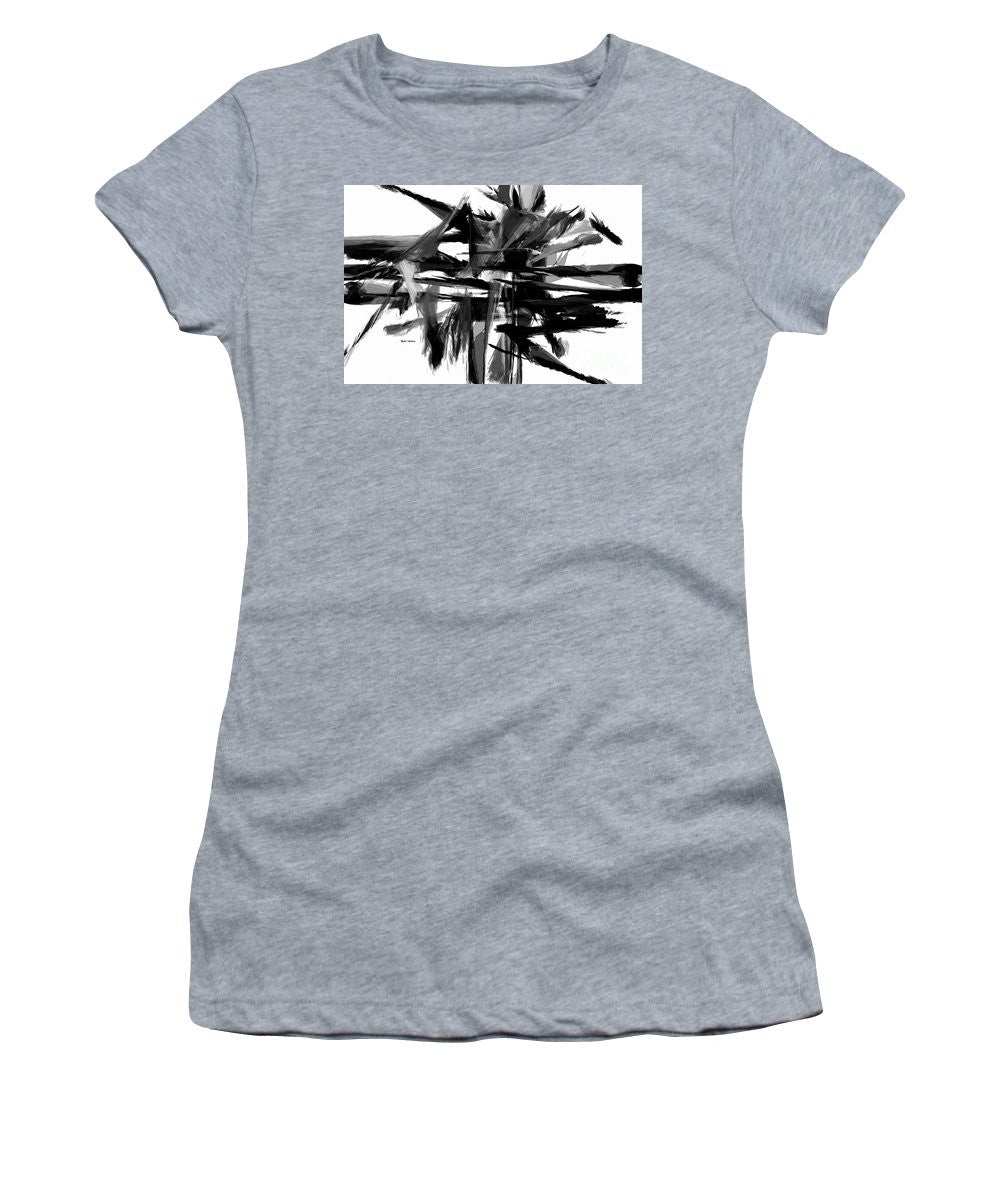 Women's T-Shirt (Junior Cut) - Abstract In Black And White 0722