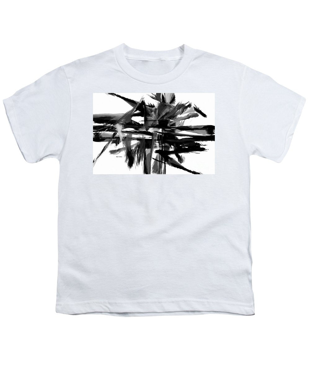 Youth T-Shirt - Abstract In Black And White 0722