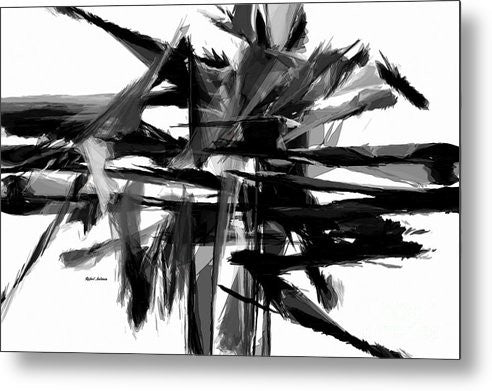 Metal Print - Abstract In Black And White 0722