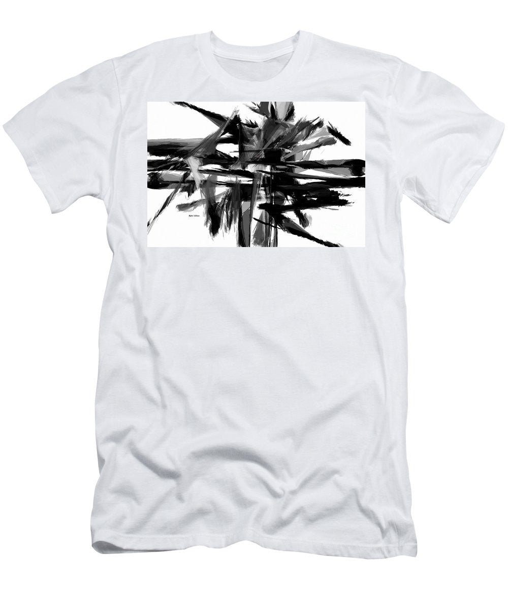 Men's T-Shirt (Slim Fit) - Abstract In Black And White 0722