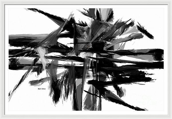 Framed Print - Abstract In Black And White 0722