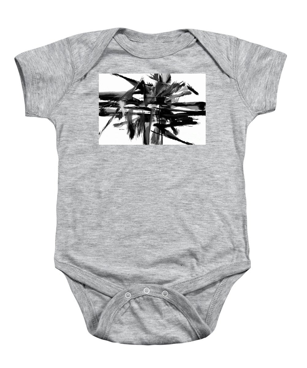 Baby Onesie - Abstract In Black And White 0722