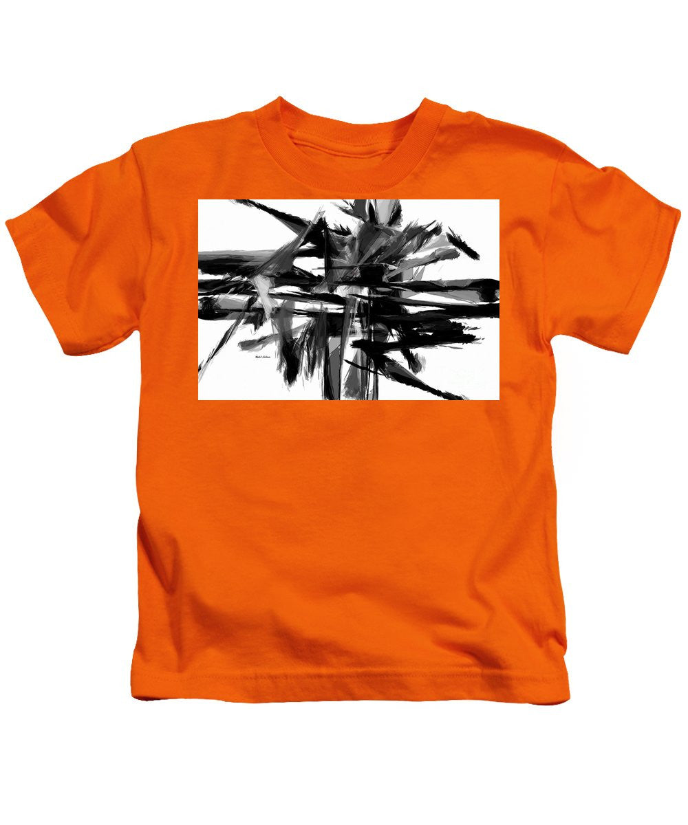 Kids T-Shirt - Abstract In Black And White 0722