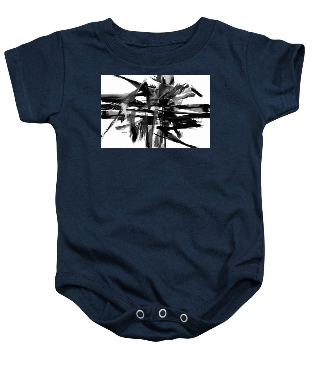 Baby Onesie - Abstract In Black And White 0722