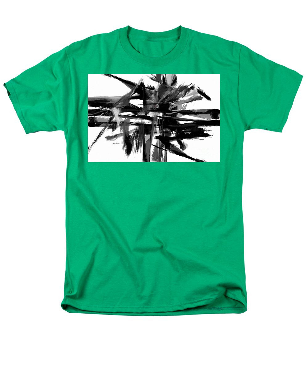 Men's T-Shirt  (Regular Fit) - Abstract In Black And White 0722
