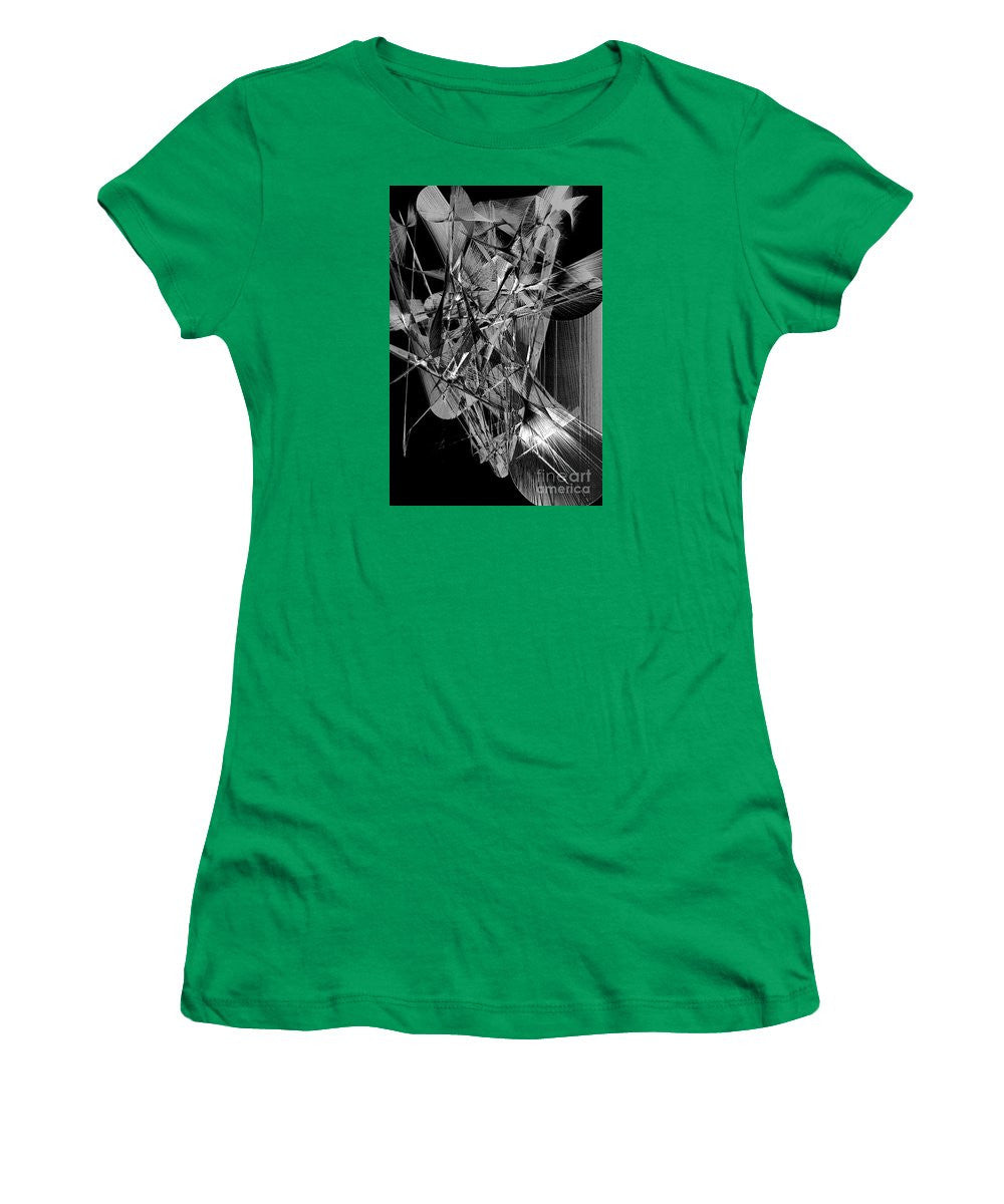 Women's T-Shirt (Junior Cut) - Abstract In Black And White 2