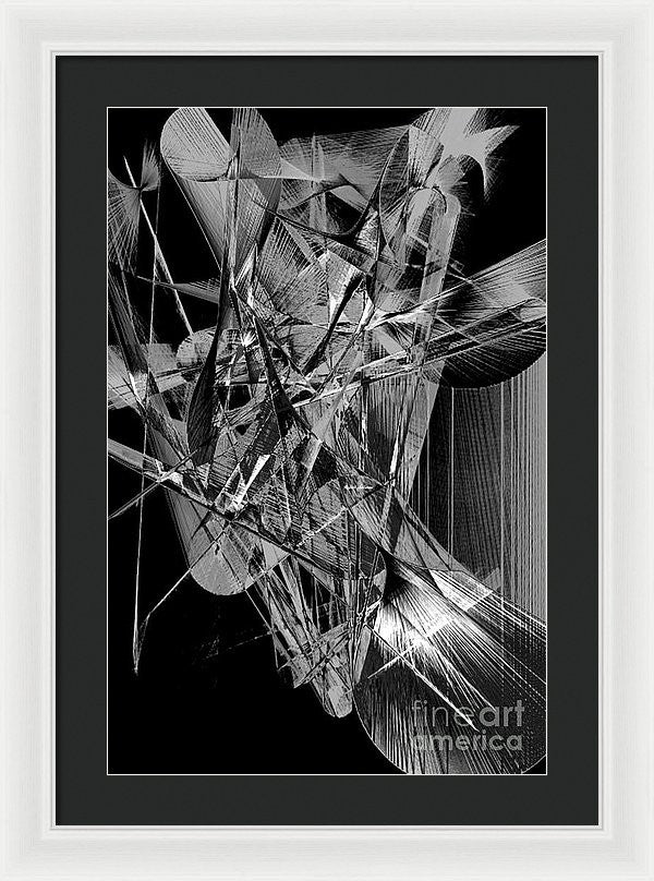 Framed Print - Abstract In Black And White 2
