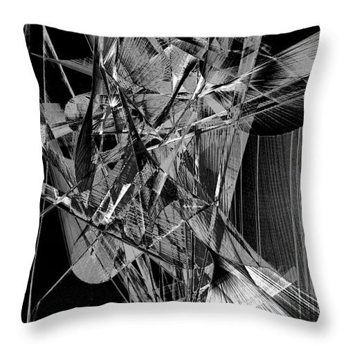 Throw Pillow - Abstract In Black And White 2