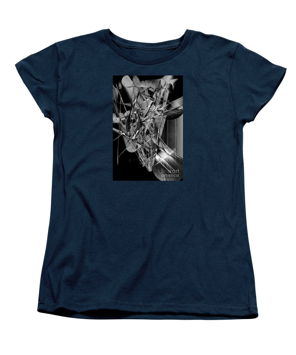 Women's T-Shirt (Standard Cut) - Abstract In Black And White 2