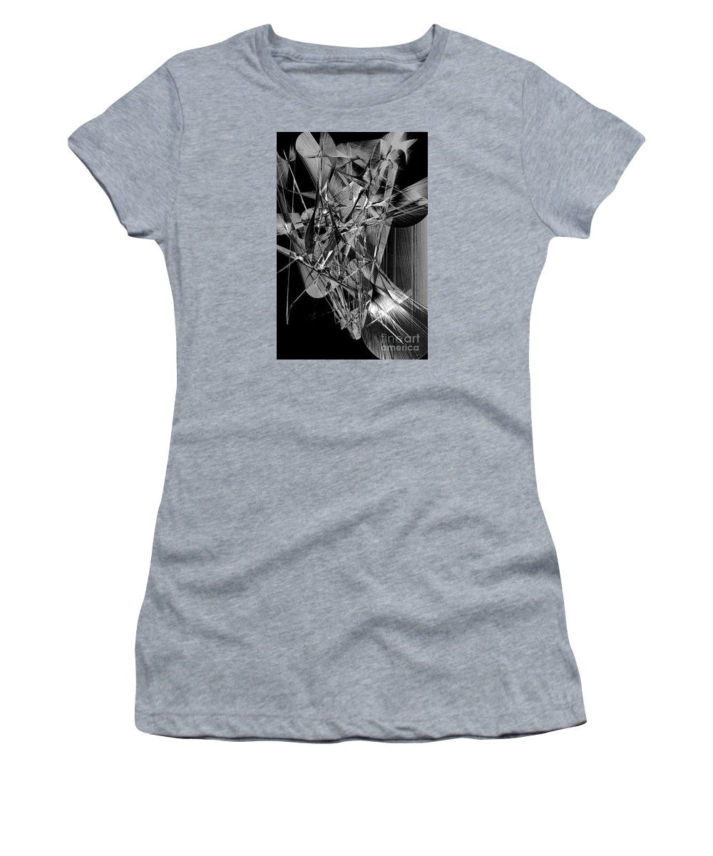 Women's T-Shirt (Junior Cut) - Abstract In Black And White 2