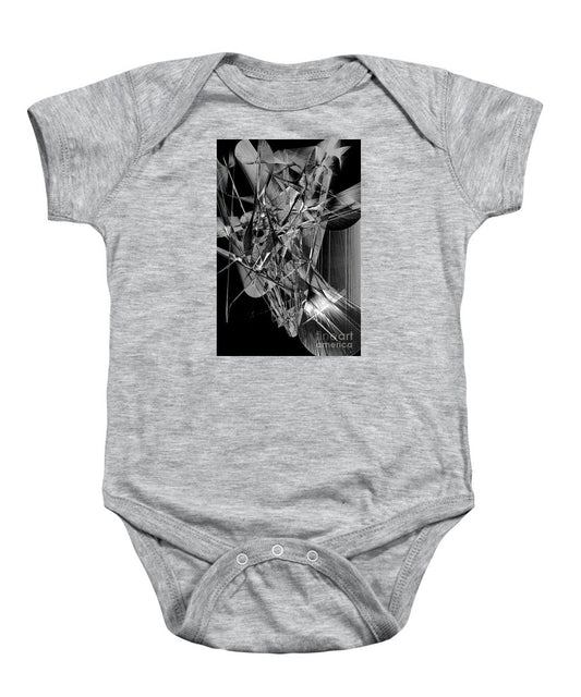 Baby Onesie - Abstract In Black And White 2