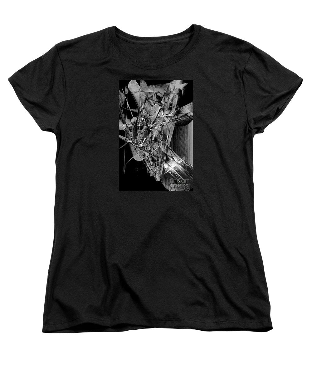 Women's T-Shirt (Standard Cut) - Abstract In Black And White 2
