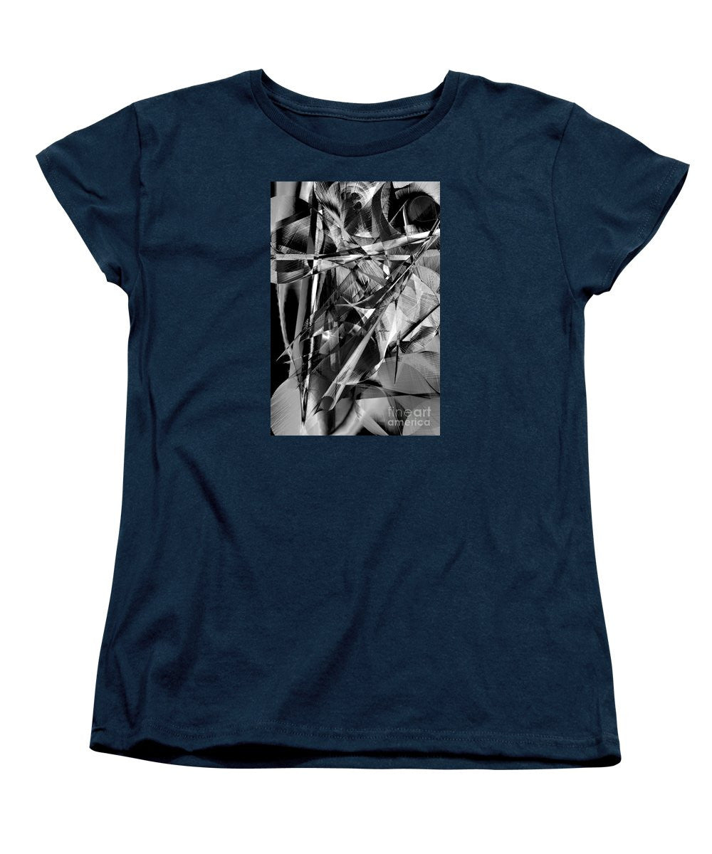 Women's T-Shirt (Standard Cut) - Abstract In Black And White