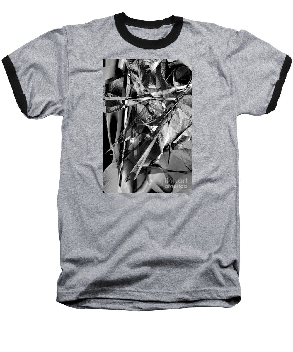 Baseball T-Shirt - Abstract In Black And White
