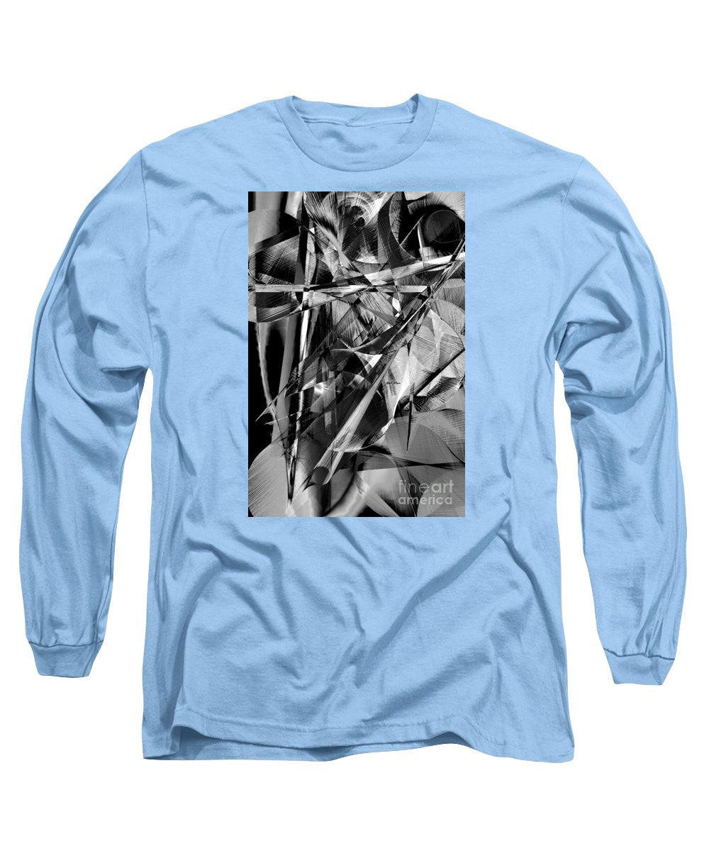 Long Sleeve T-Shirt - Abstract In Black And White