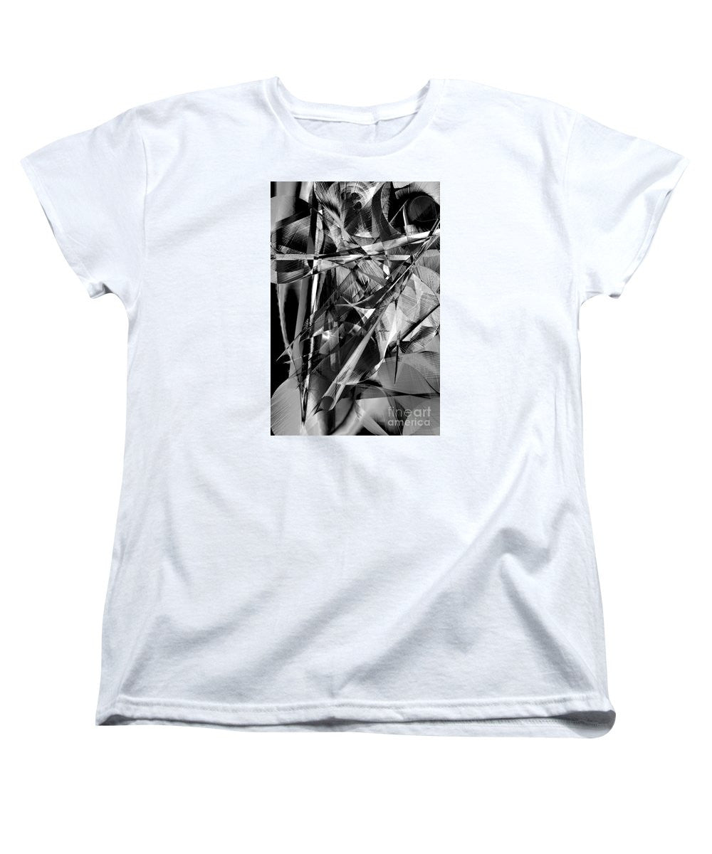 Women's T-Shirt (Standard Cut) - Abstract In Black And White