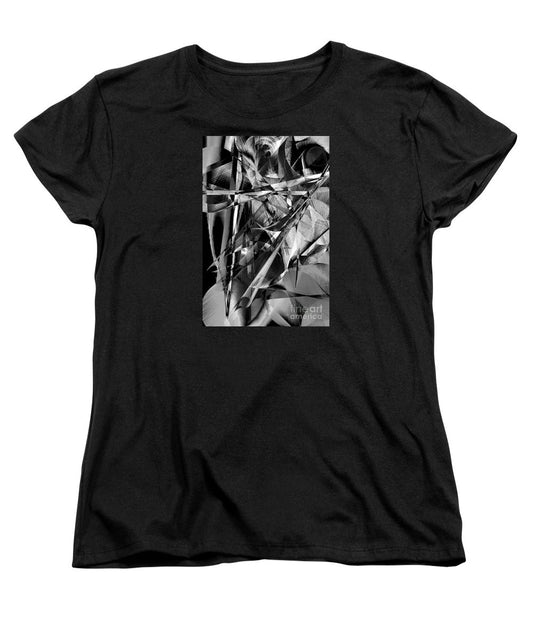 Women's T-Shirt (Standard Cut) - Abstract In Black And White