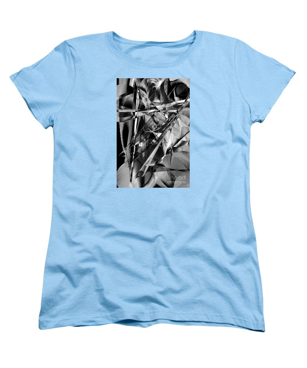 Women's T-Shirt (Standard Cut) - Abstract In Black And White