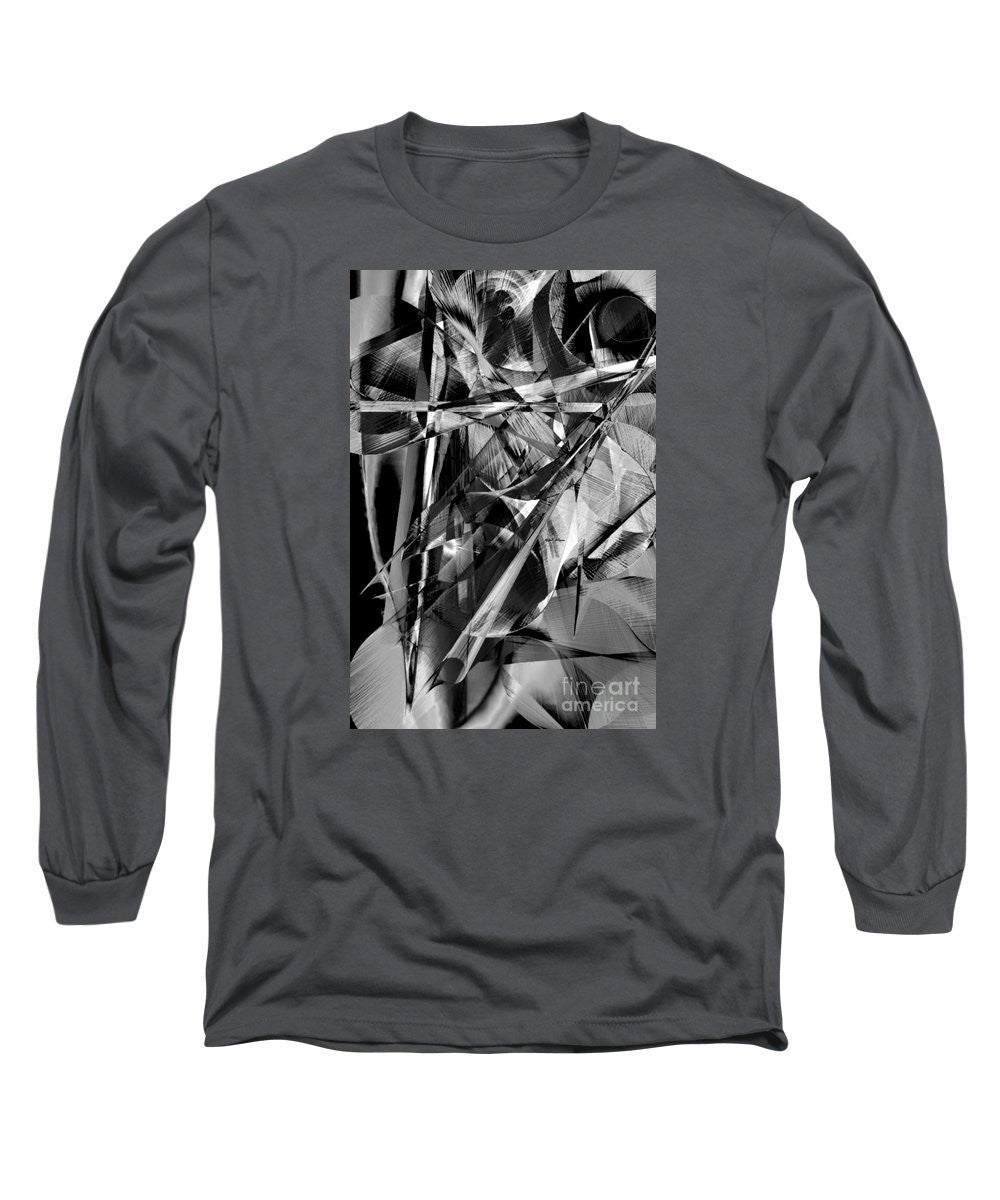 Long Sleeve T-Shirt - Abstract In Black And White