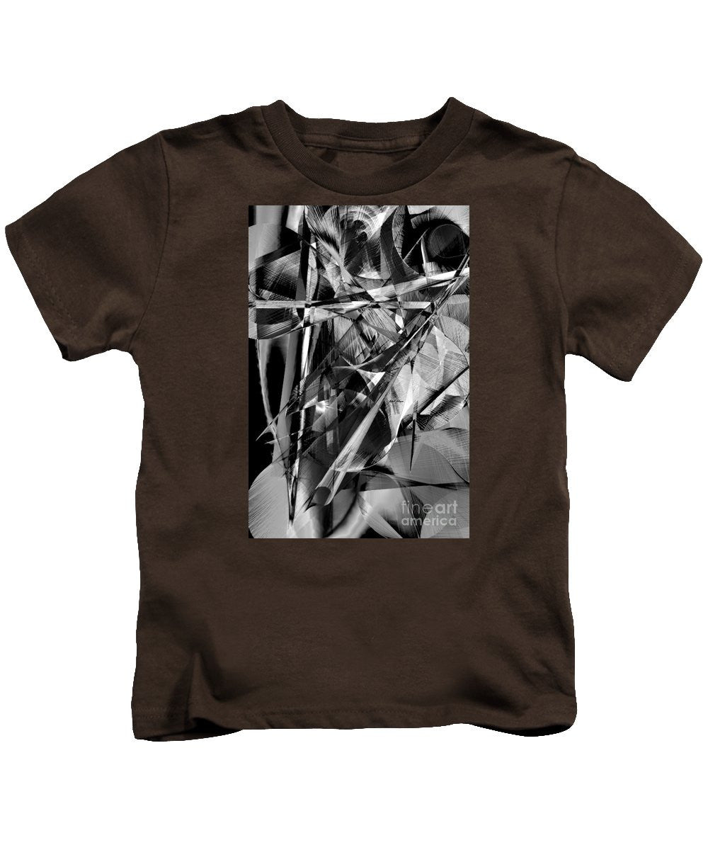 T-shirt pour enfants - Abstrait en noir et blanc