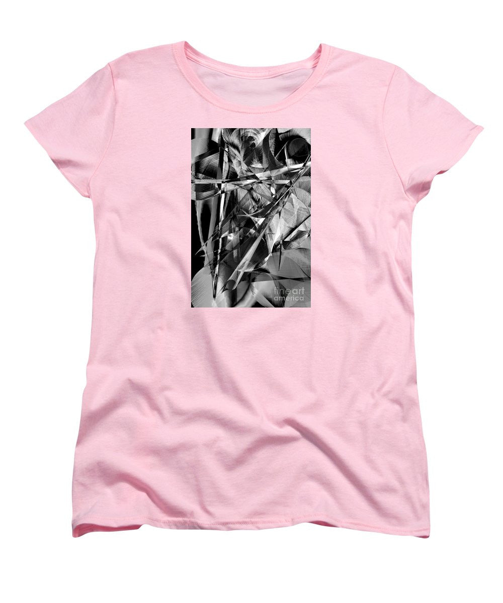 Women's T-Shirt (Standard Cut) - Abstract In Black And White