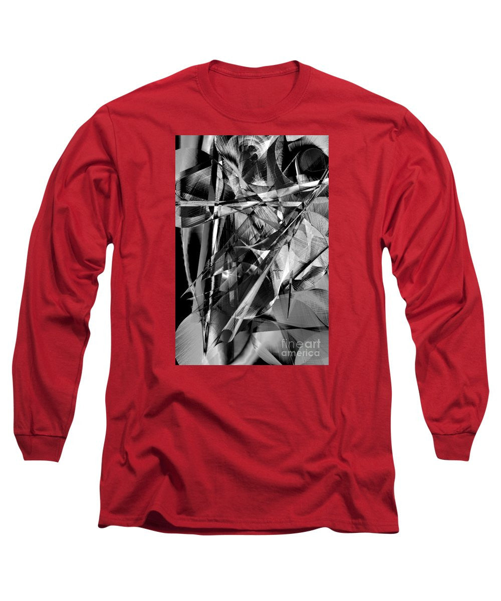 Long Sleeve T-Shirt - Abstract In Black And White