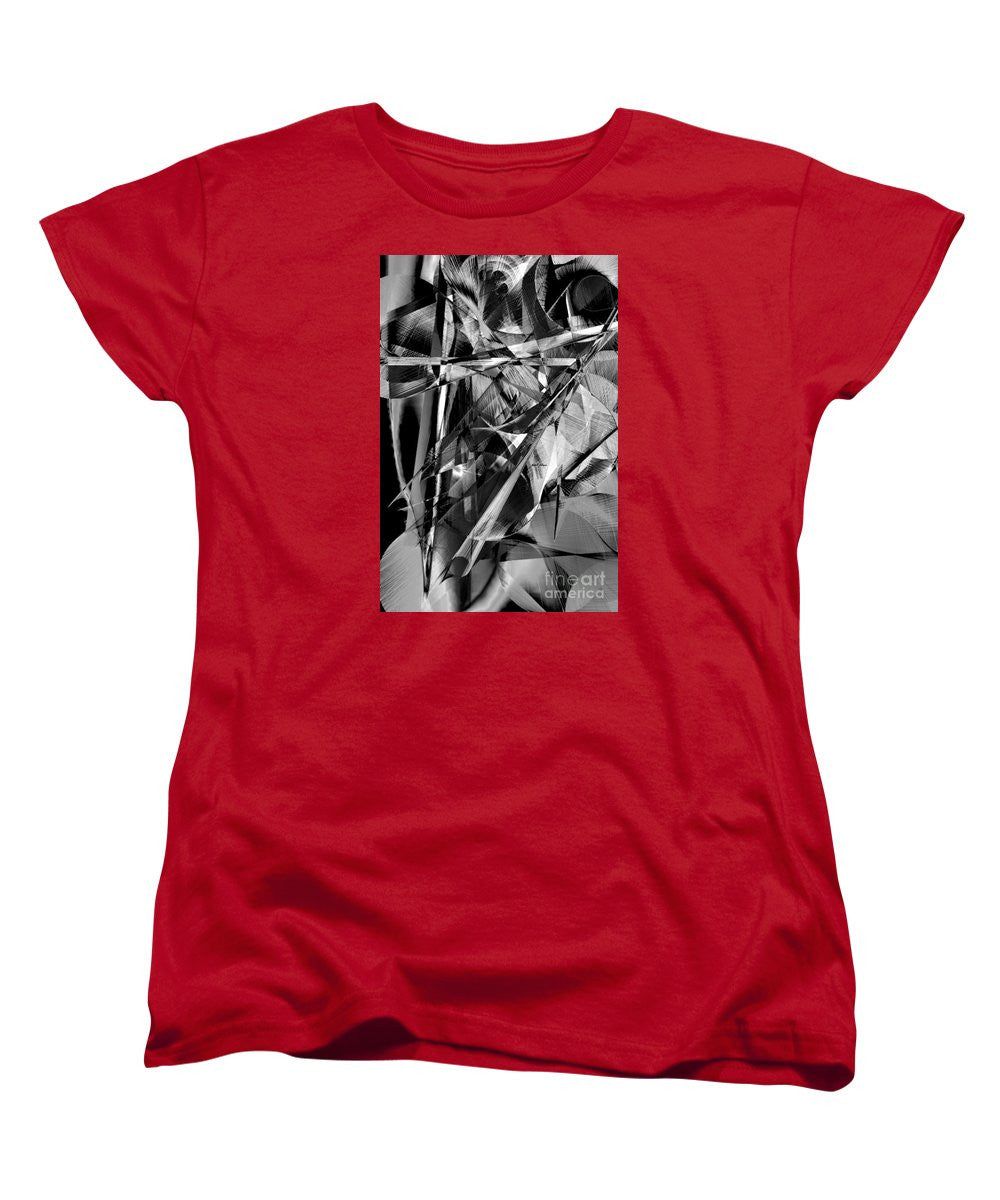 Women's T-Shirt (Standard Cut) - Abstract In Black And White