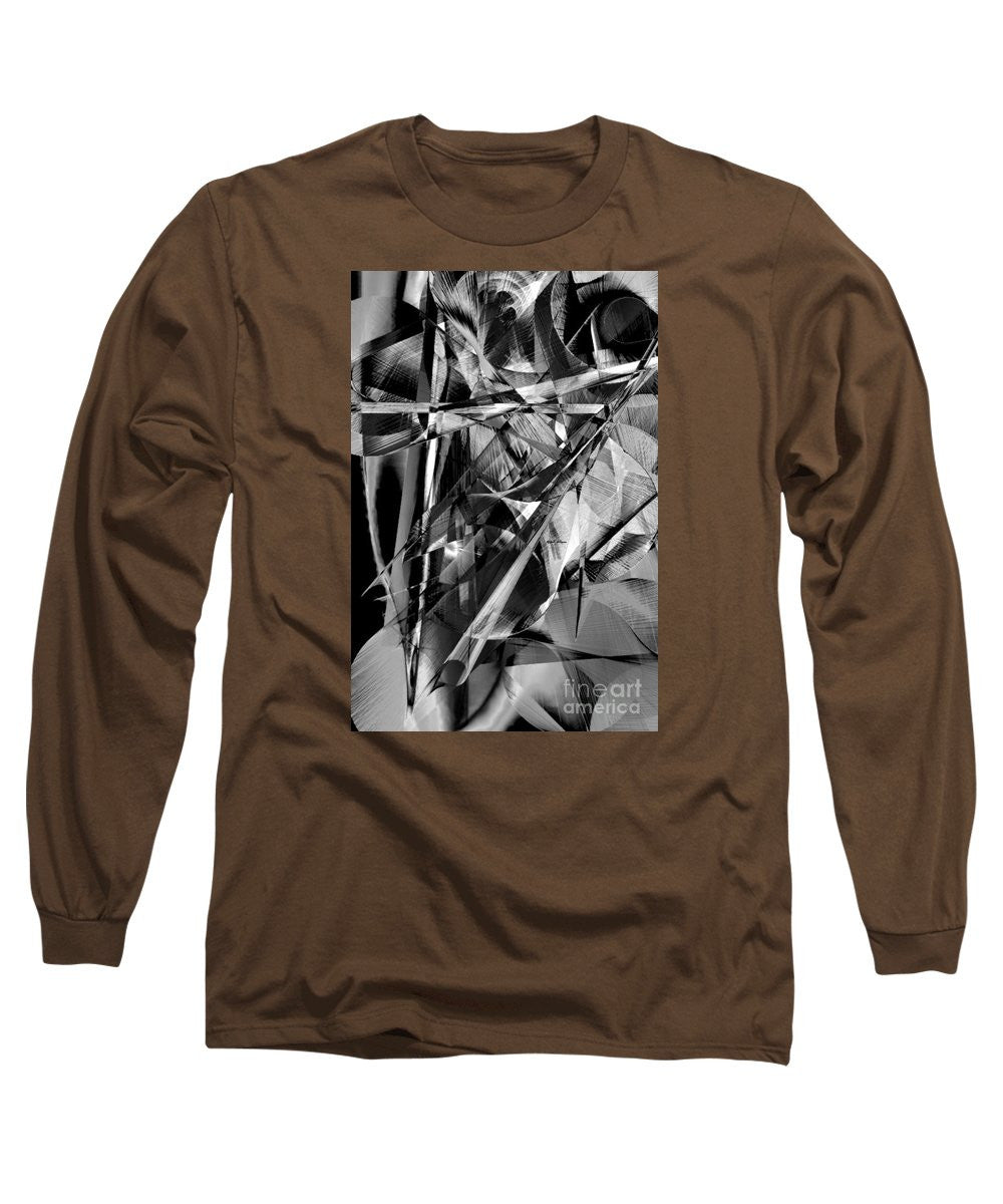 Long Sleeve T-Shirt - Abstract In Black And White