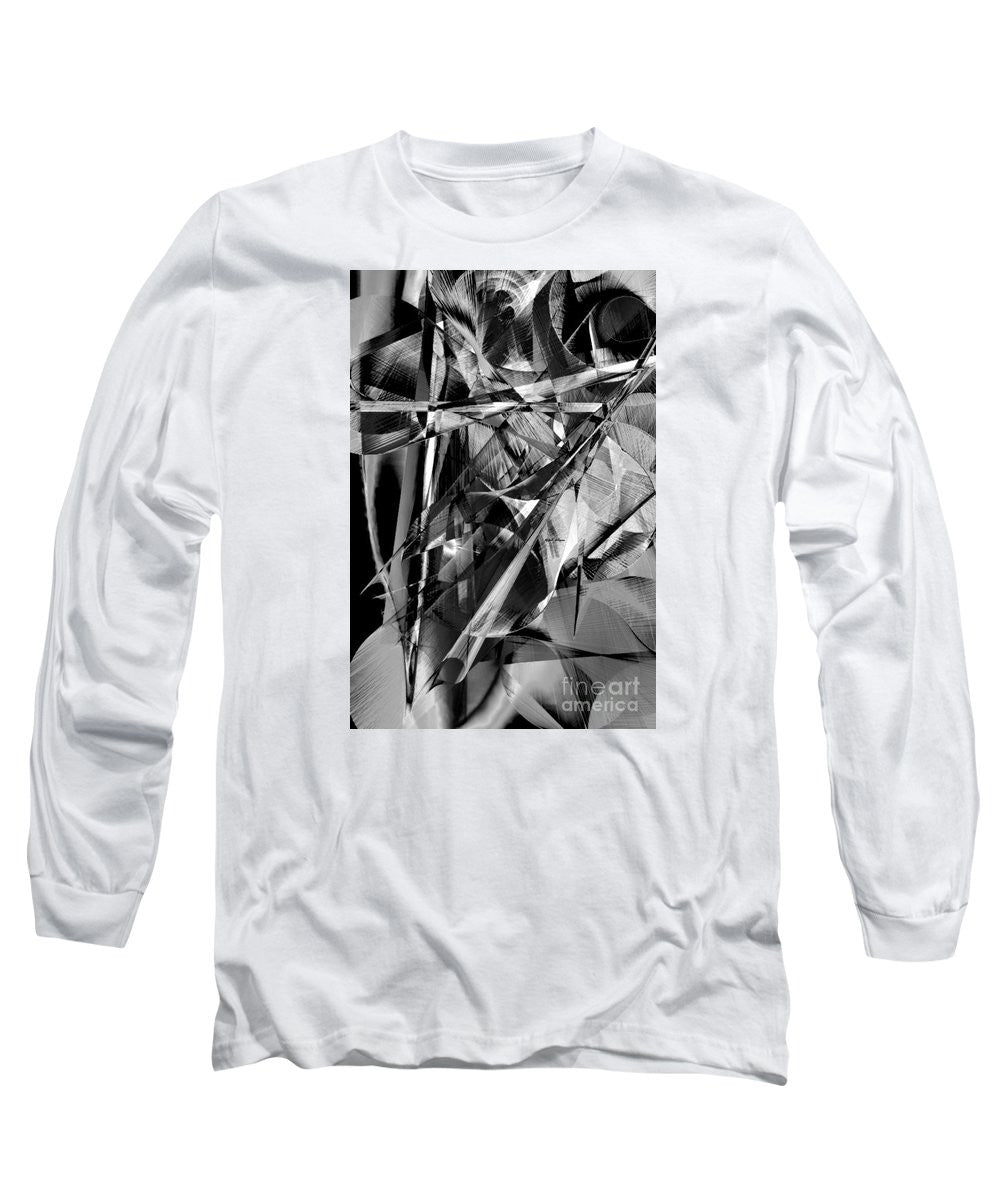 Long Sleeve T-Shirt - Abstract In Black And White