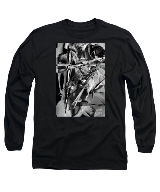 Long Sleeve T-Shirt - Abstract In Black And White