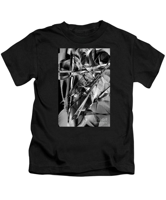 T-shirt pour enfants - Abstrait en noir et blanc