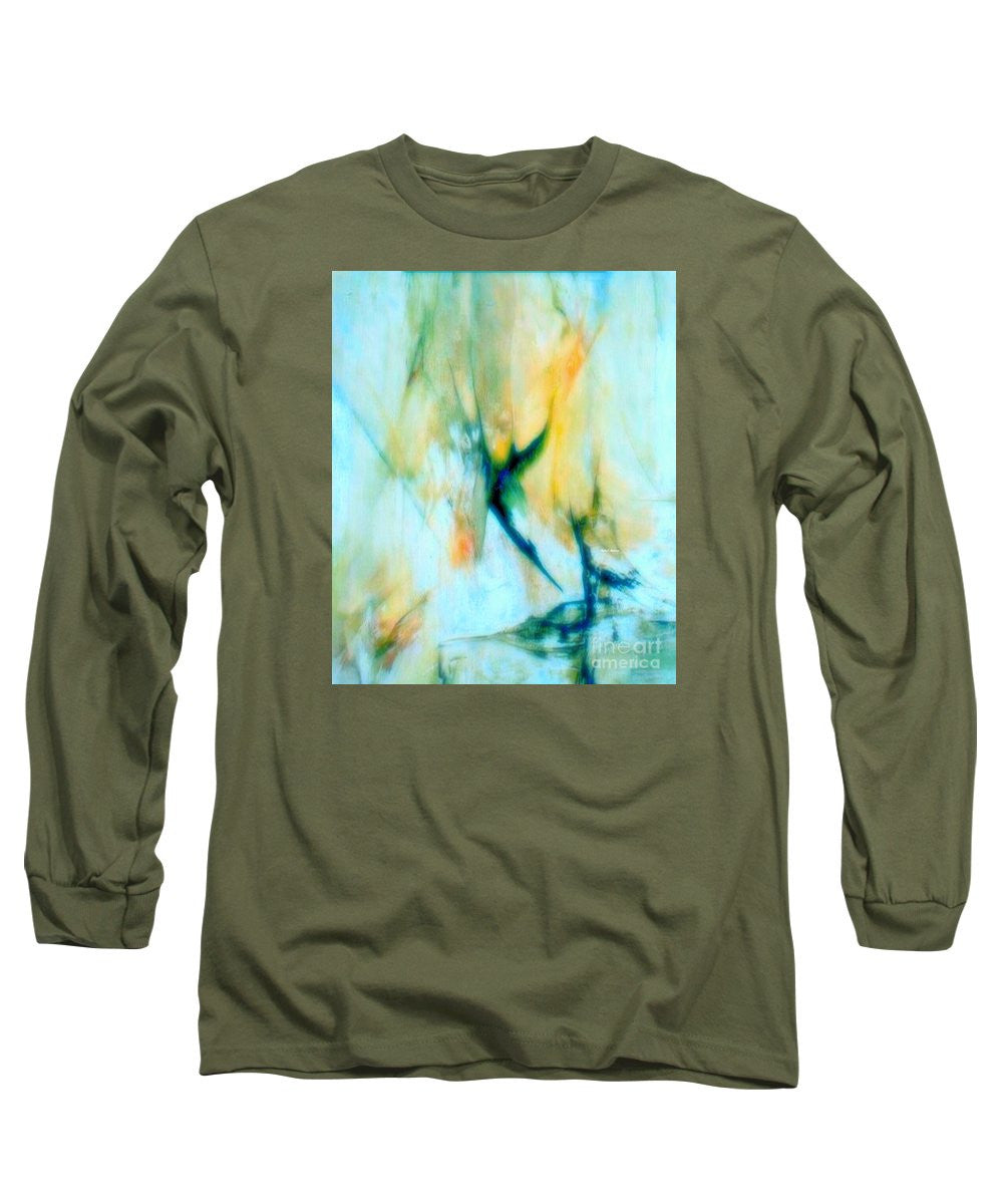 Long Sleeve T-Shirt - Abstract In Blue