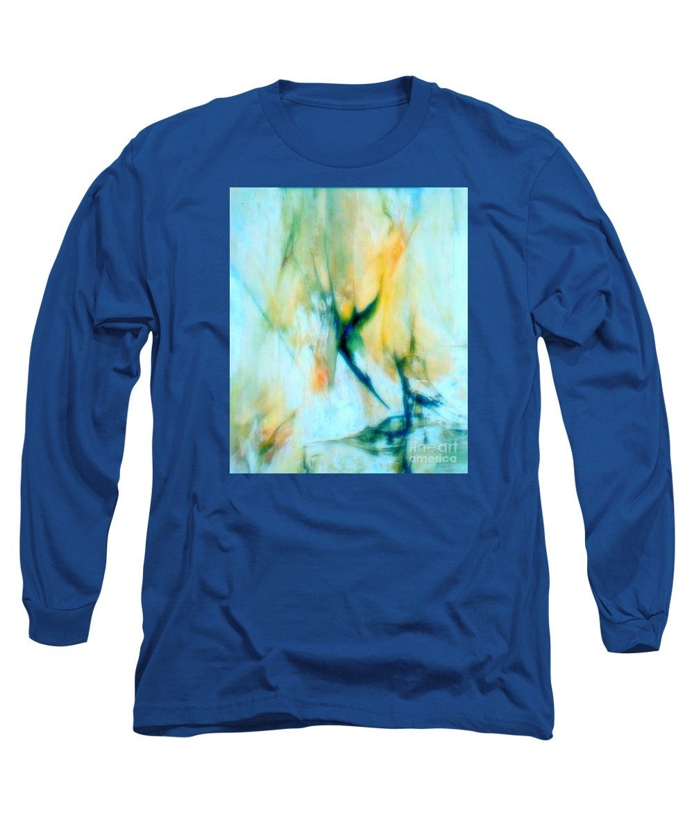 Long Sleeve T-Shirt - Abstract In Blue