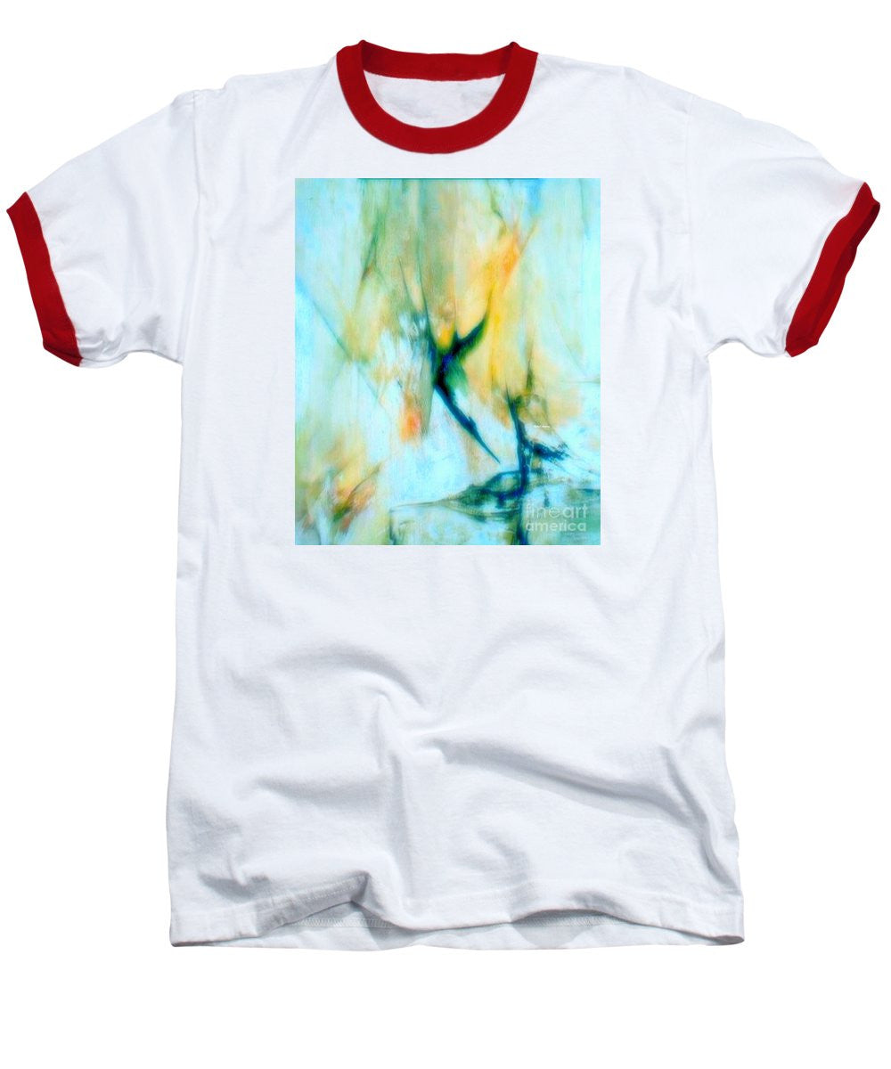 T-shirt de baseball - Abstrait en bleu