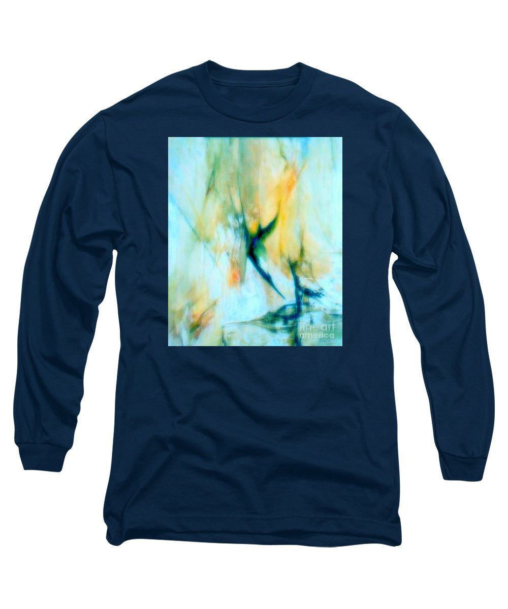 Long Sleeve T-Shirt - Abstract In Blue