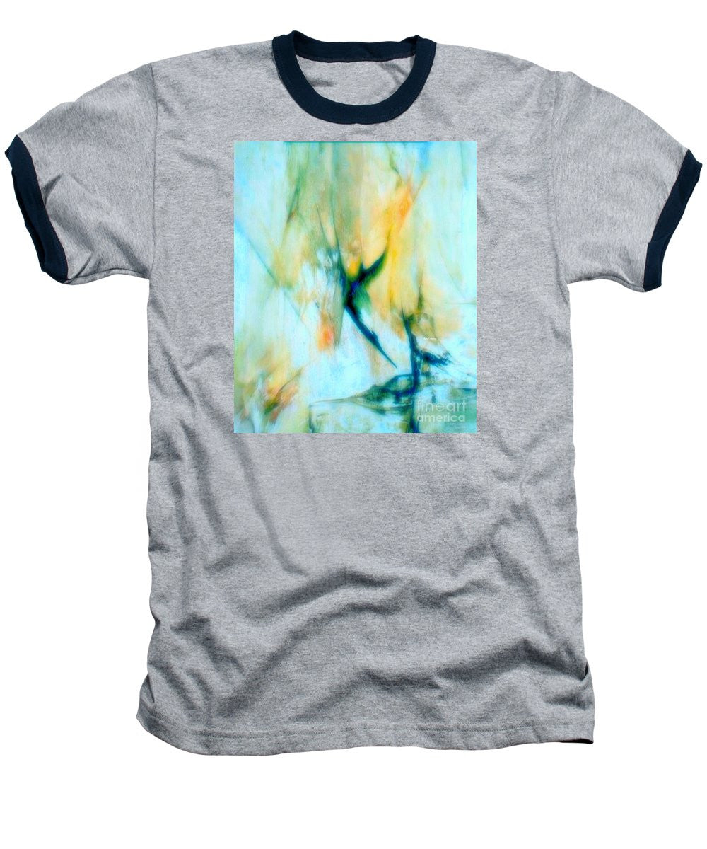 T-shirt de baseball - Abstrait en bleu