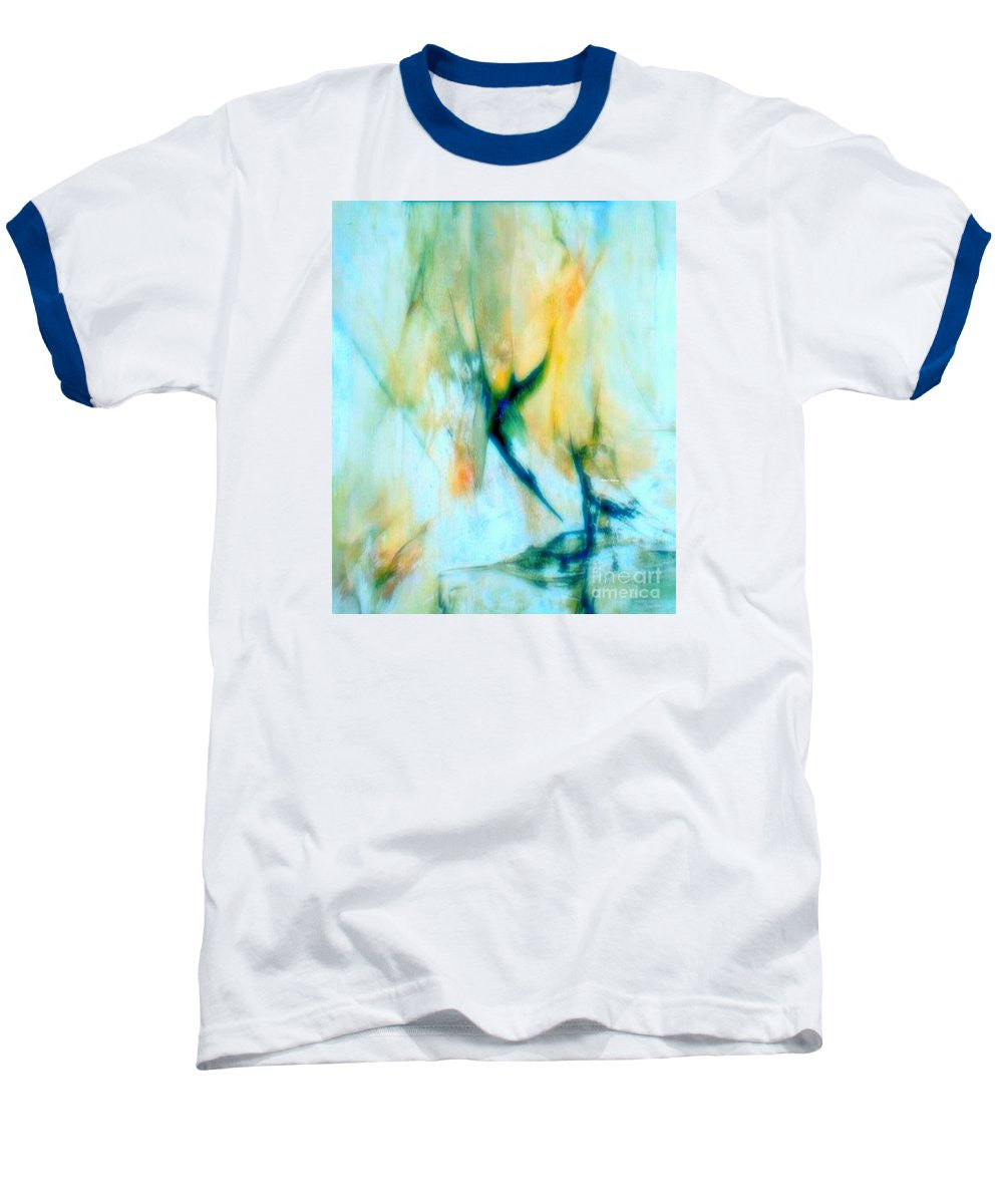 T-shirt de baseball - Abstrait en bleu